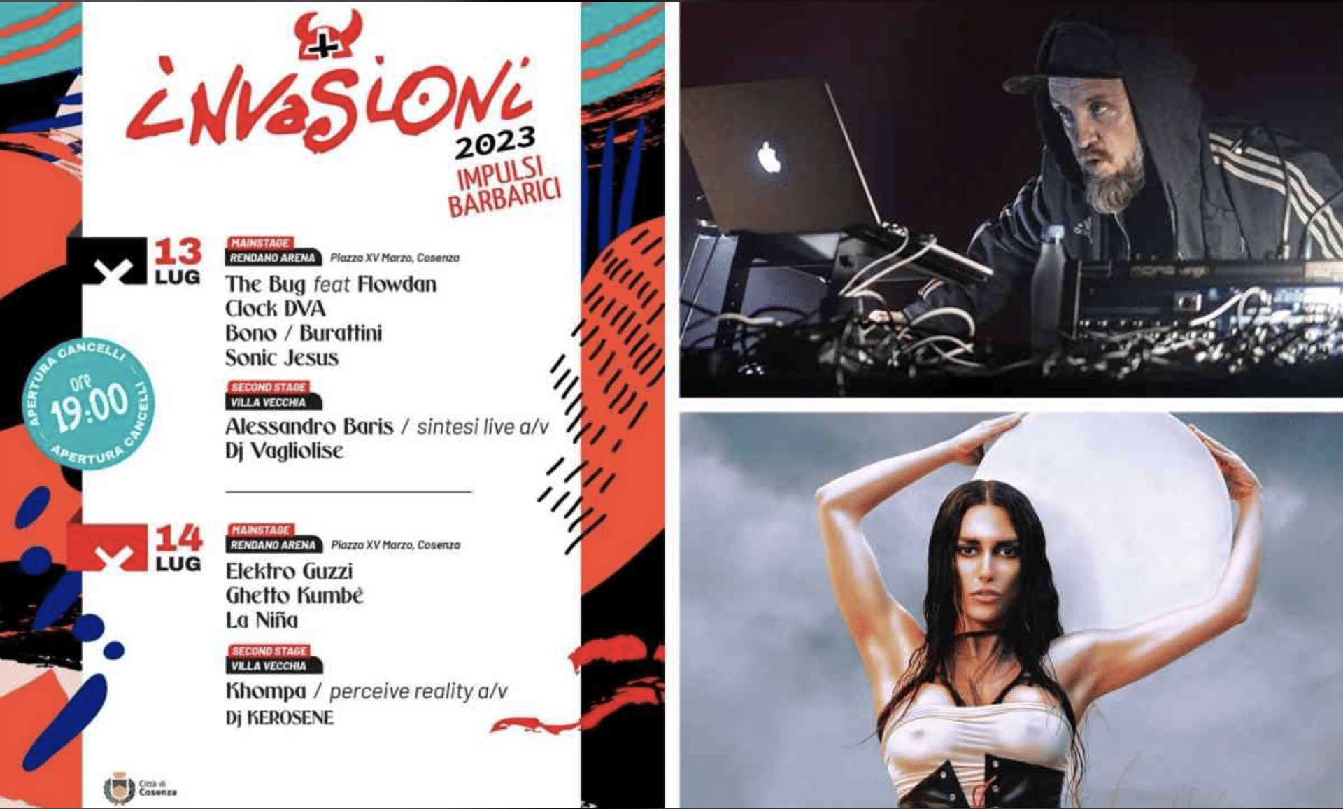 Clock DVA live at Invasioni 2023 Festival / Impulsi barbarici Cosenza