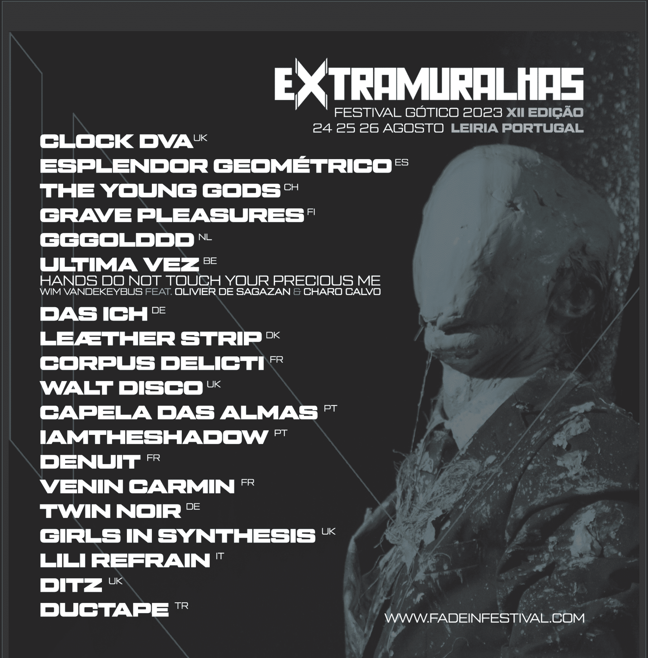 25th August Clock DVA live at Extramuralhas Festival (Leiria