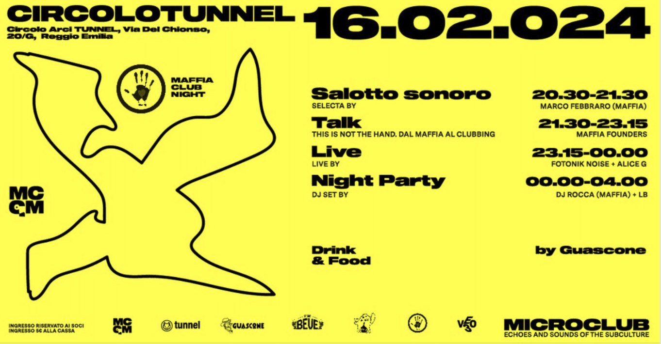 16 Febbraio 2024 Tunnel Arci Club Reggio Emilia