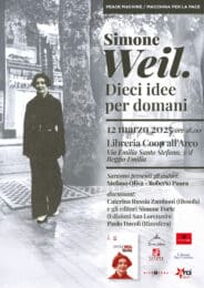 March 12, 2025 :: Book Presentation of ‘Simone Weil: Ten Ideas for Tomorrow’ at Libreria Coop All’Arco in Reggio Emilia